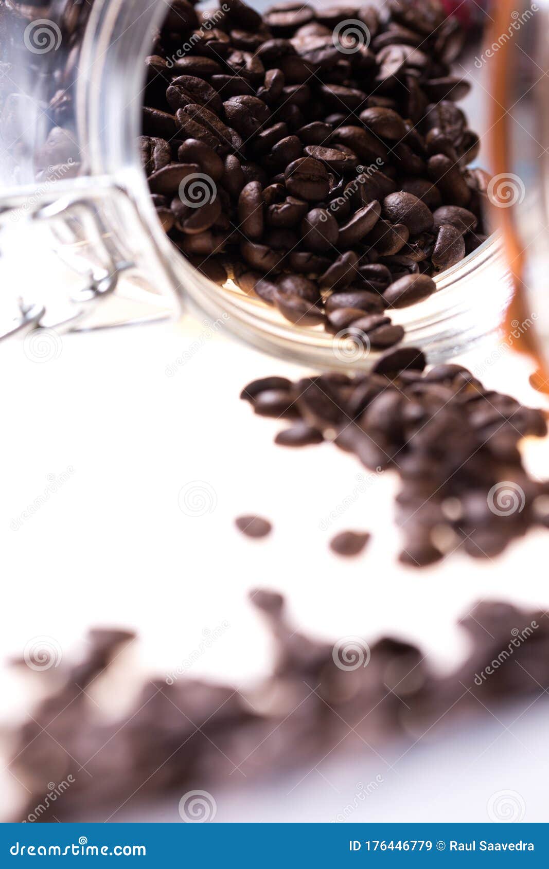glass bowl with coffee beans