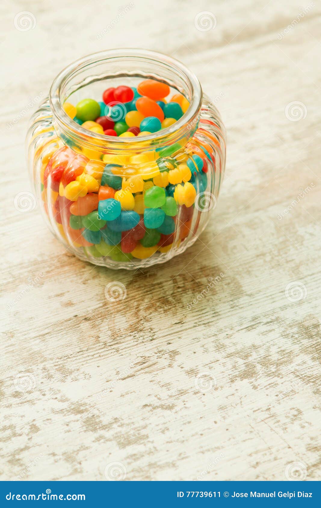 Glass Bowl Full of Jelly Beans Stock Image - Image of bonbon, bright ...