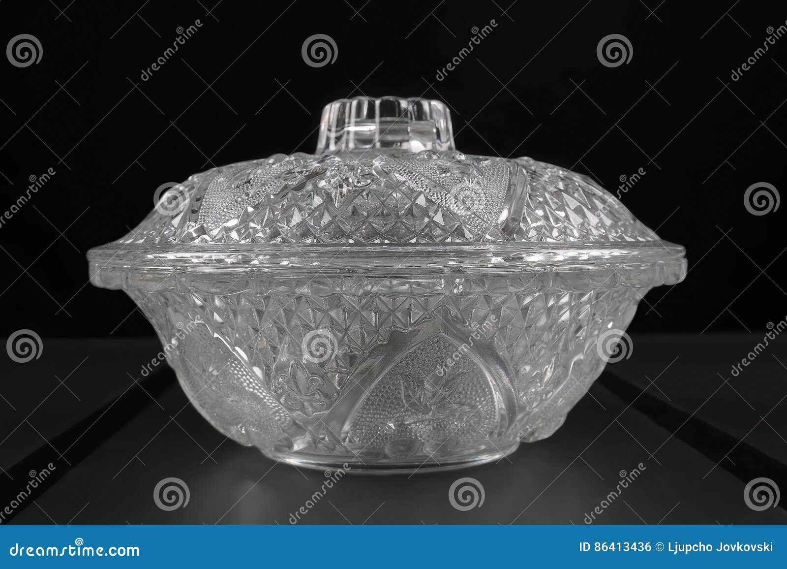 Glass bowl with a lid stock photo. Image of fresh, transparent 86413436