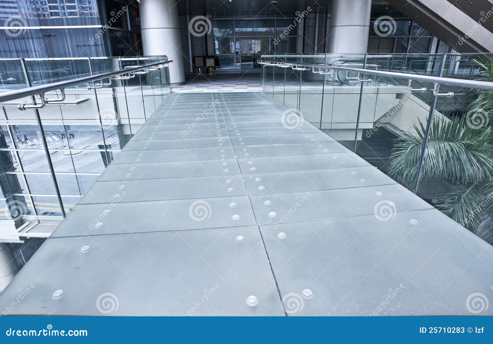 Glass Bridge Construction Details Of System Connectors. Stock