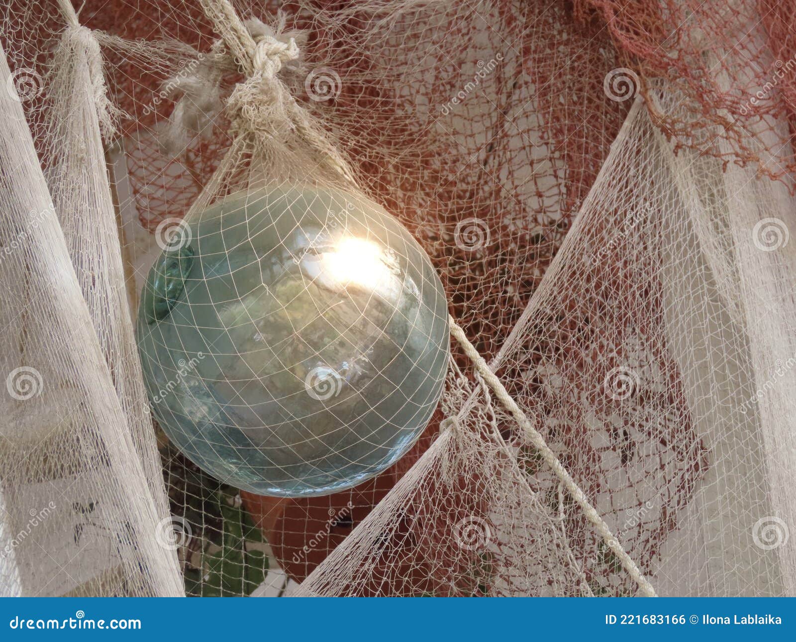 Glass buoy for nets stock photo. Image of used, ornamental - 221683166