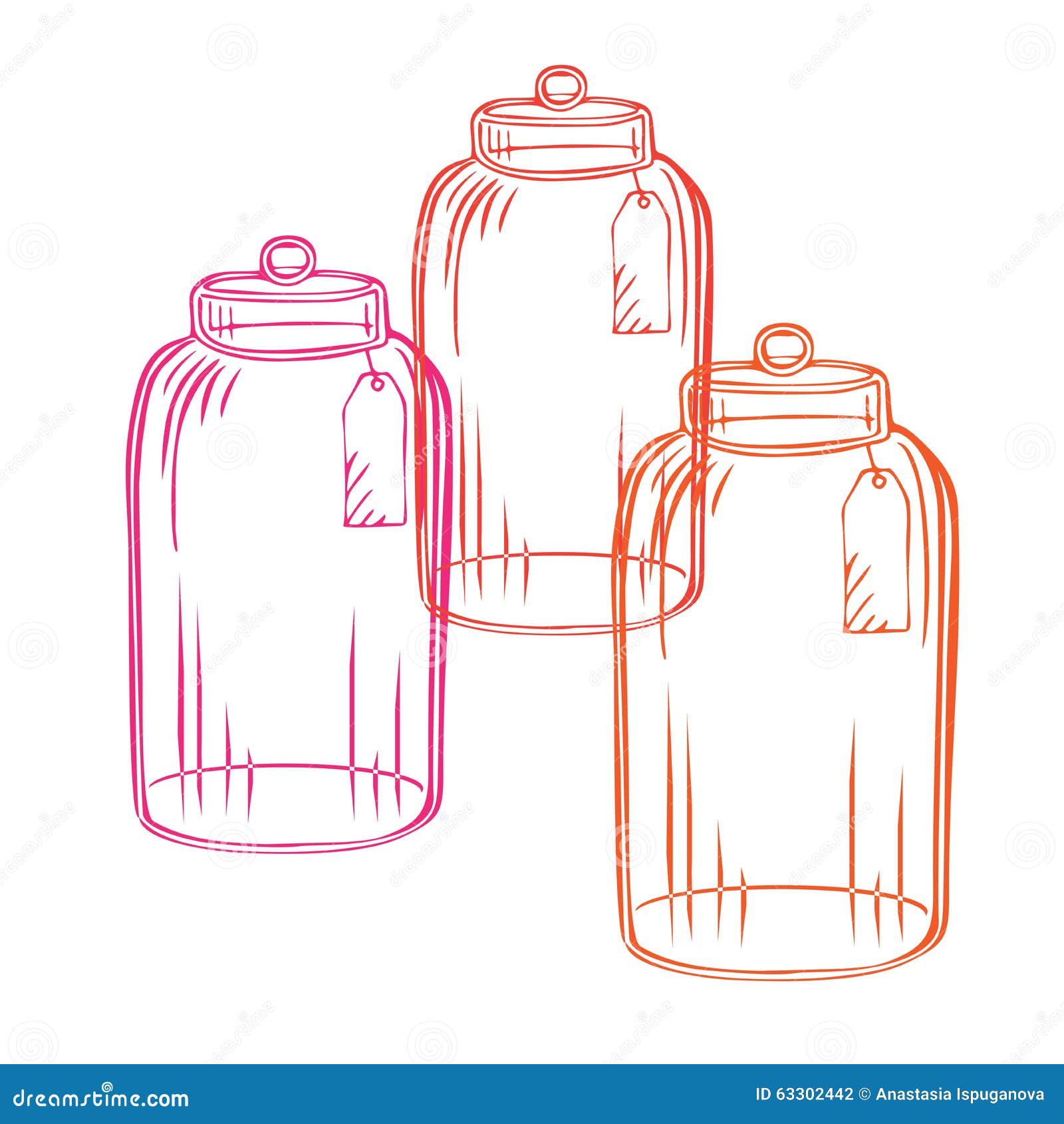 Glass candy jar stock illustration. Illustration of doodle 63302442