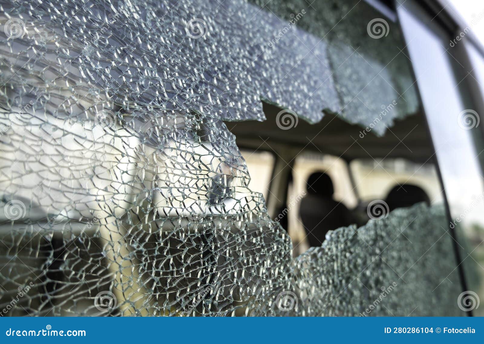 Glass car accident stock photo. Image of insurance, demolished 280286104