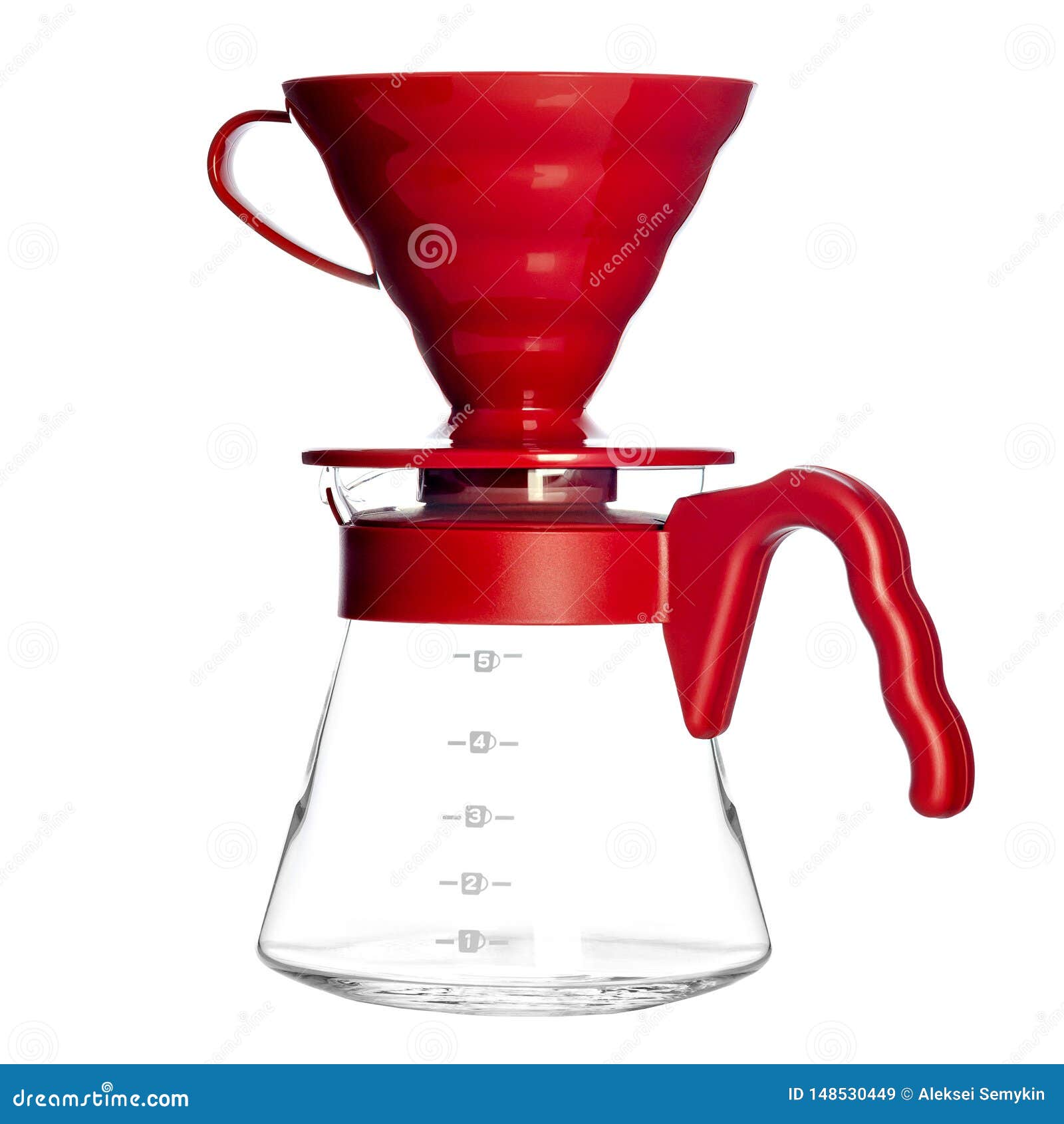 Glass Carafe and Purover Funnel for Brewing Coffee. Alternative