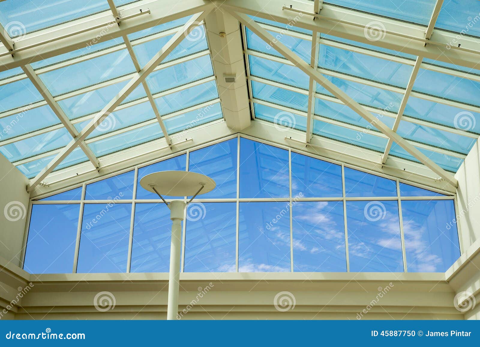 Glass Ceiling Blue Sky stock photo. Image of bright 45887750