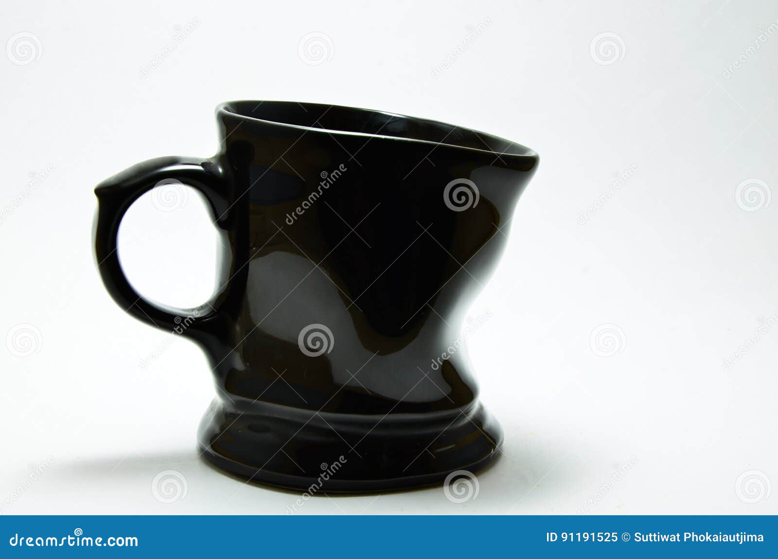 Glass Cup with Thick Glass on a Black Background Stock Image - Image of  domestic, blank: 170340803