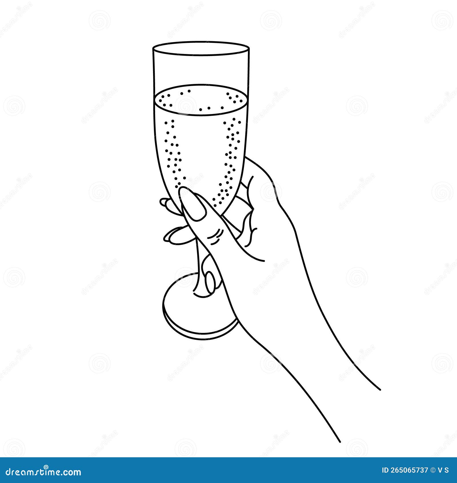 Hands holding glasses of champagne. Ink sketch collection isolated on white  background, Stock Vector, Vector And Low Budget Royalty Free Image. Pic.  ESY-045445894 | agefotostock