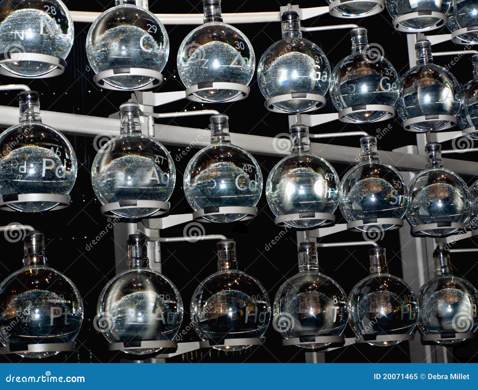 Glass chemical beakers stock image. Image of science 20071465