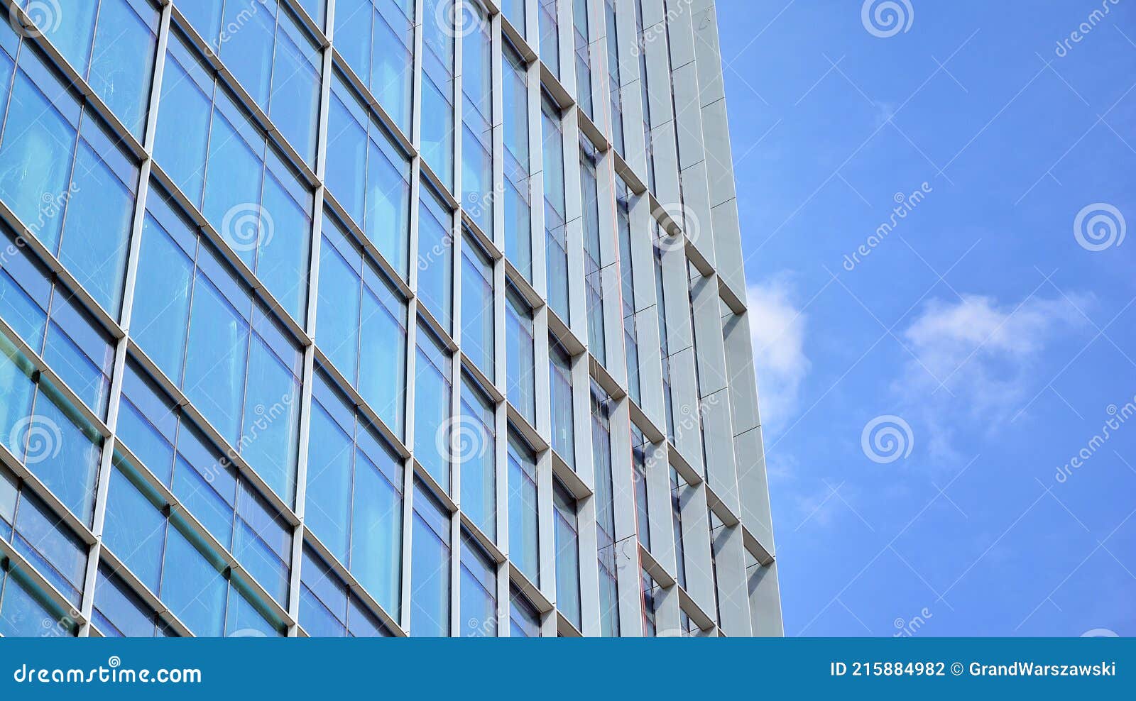 Glass Clad Facade of a Modern Building Covered in Reflective Plate ...