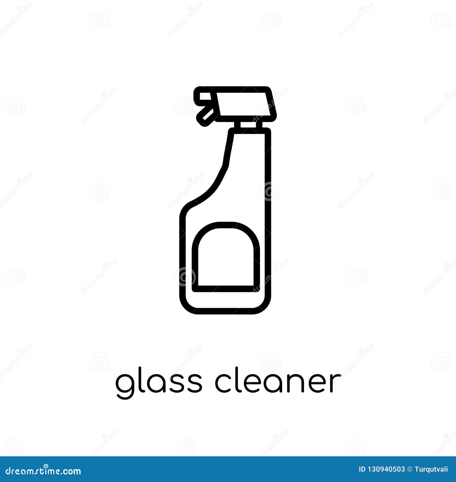 Glass cleaner tool line style icon Stock Vector by ©jemastock 359336836
