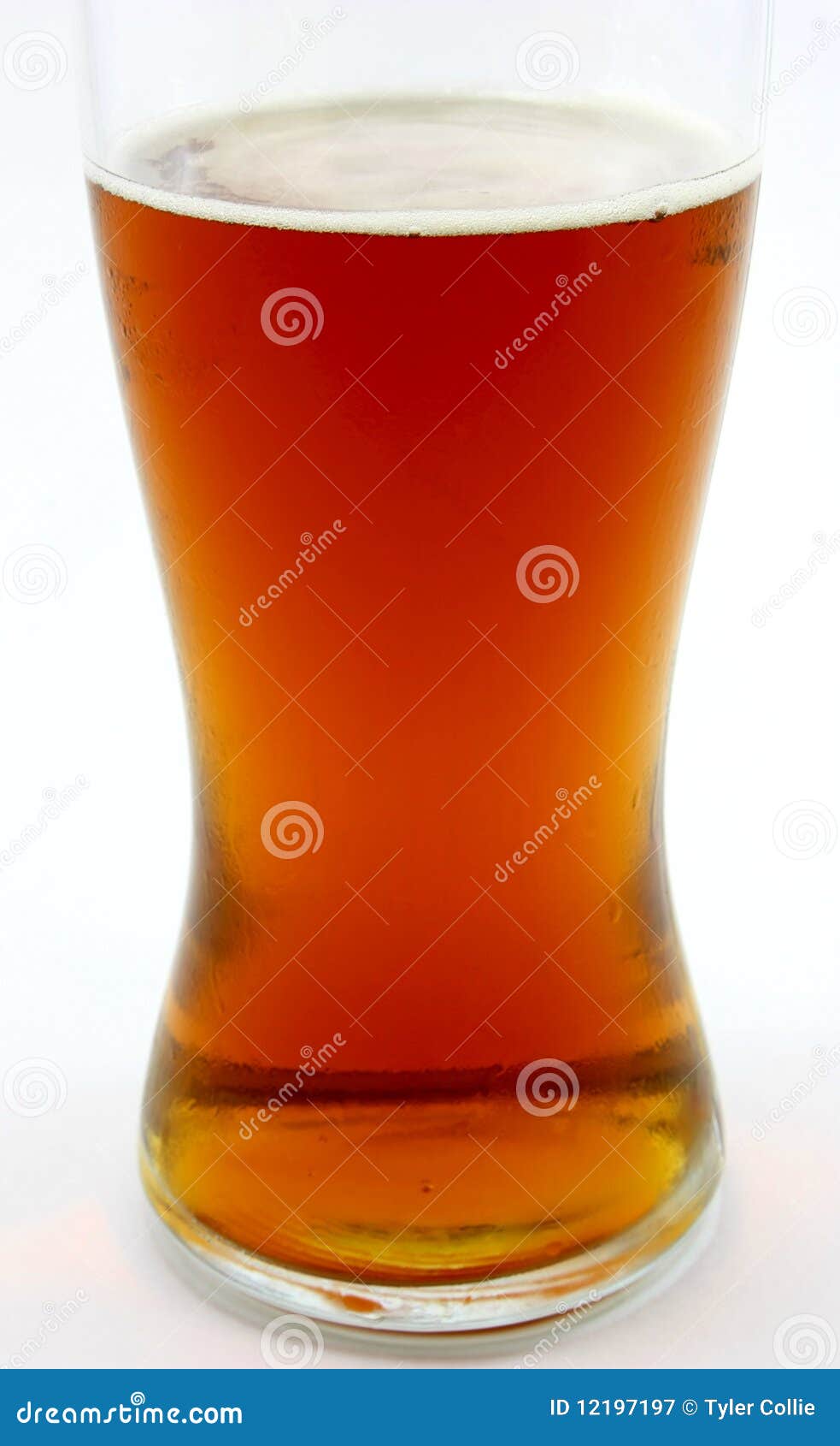 Glass of clear amber beer stock image. Image of glass 12197197