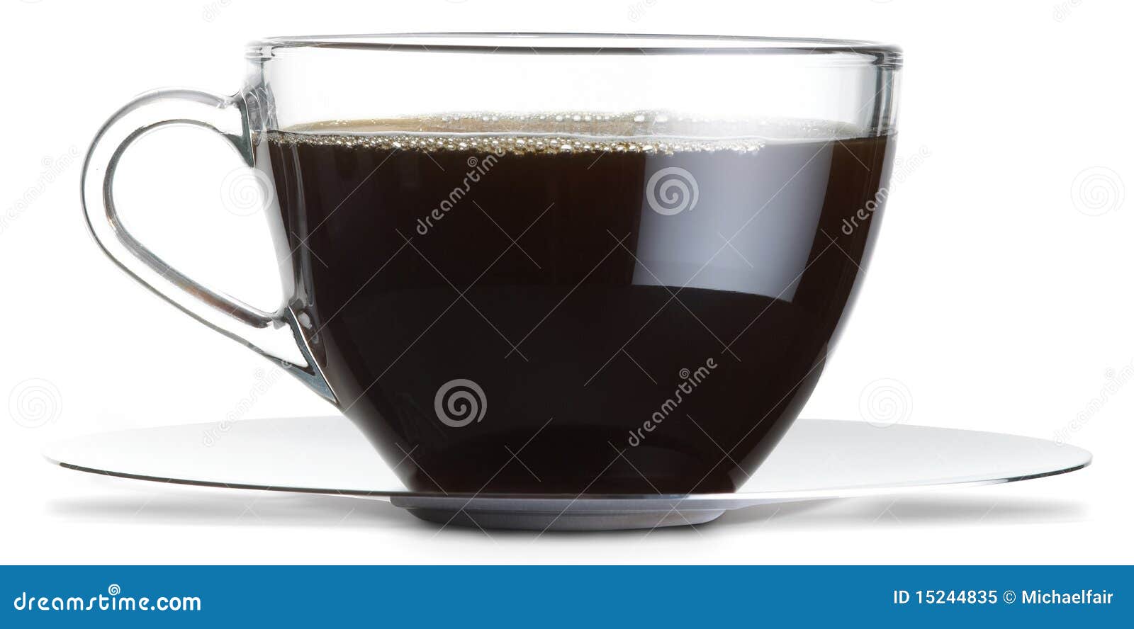 Glass coffee cup stock image. Image of black, java, glass 15244835