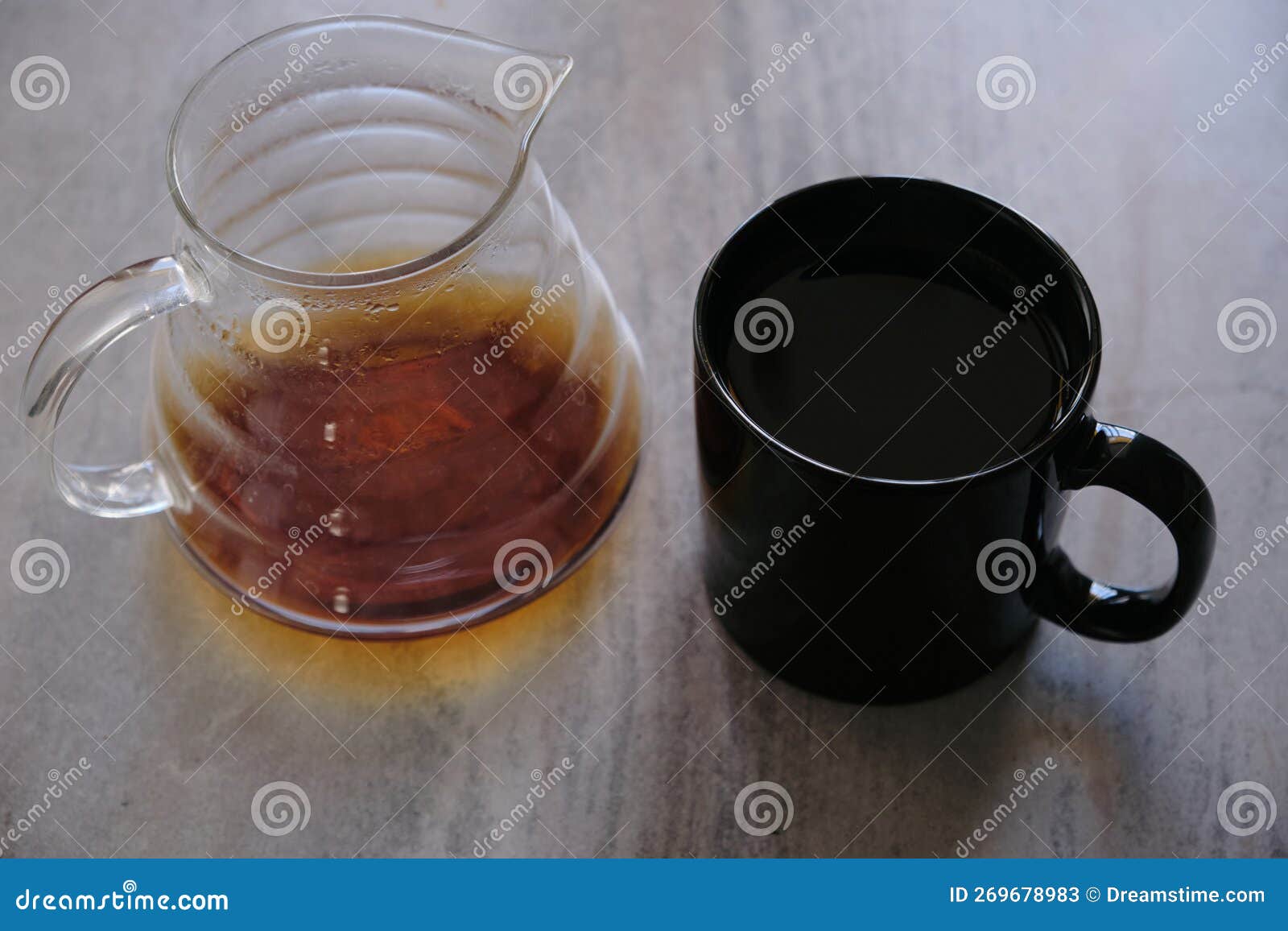 Glass Coffee Pot and Coffee Stock Image Image of food, brown 269678983