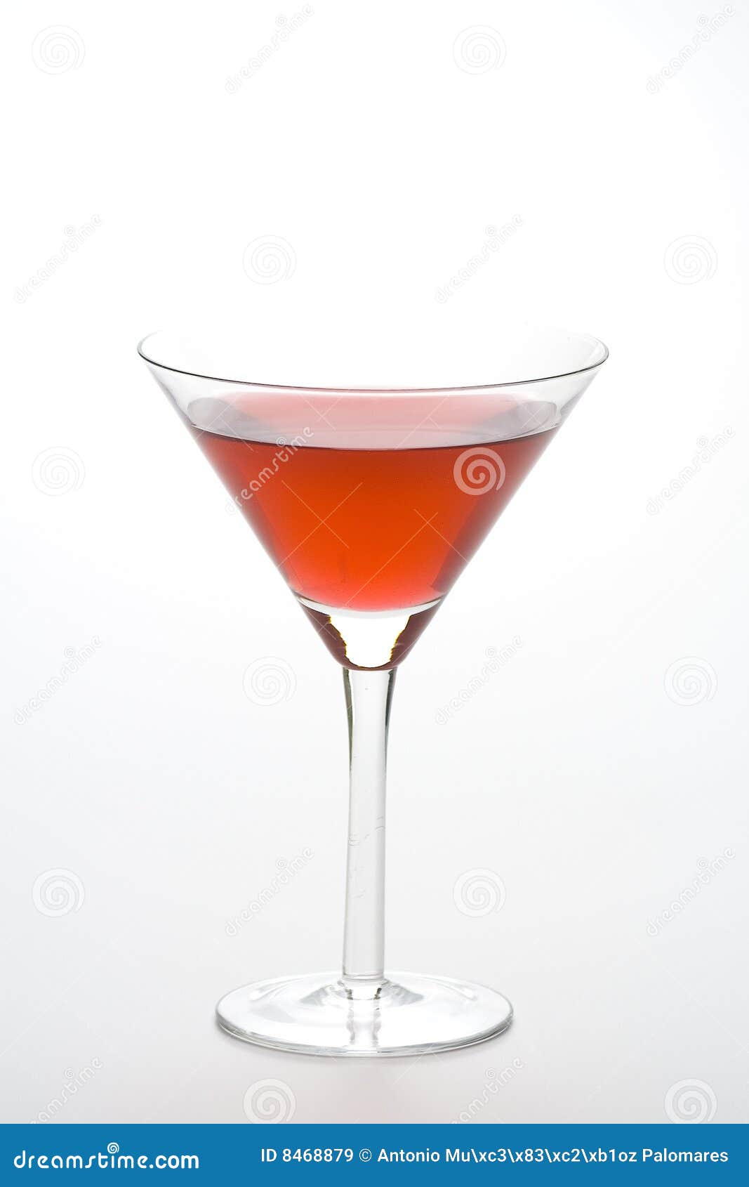 Glass Cold Martini Cocktail Isolated Stock Image Image of refreshment