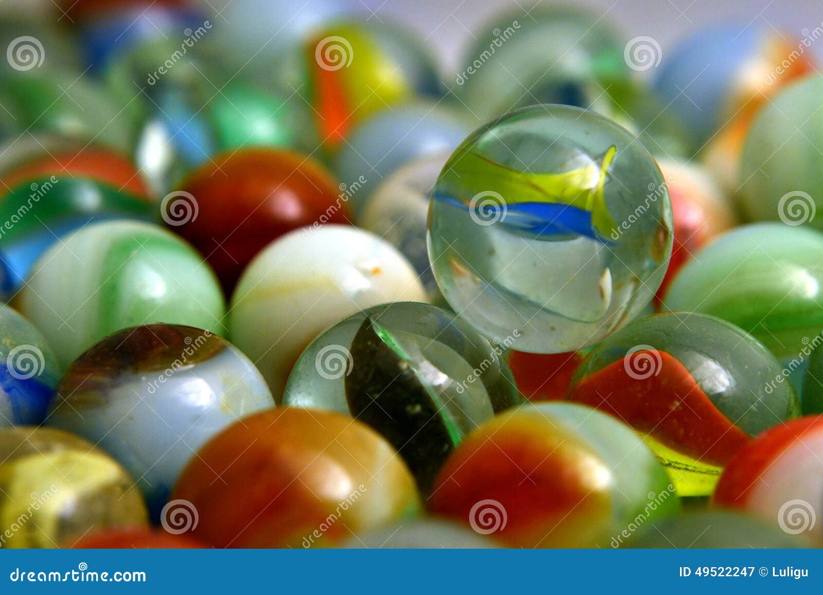 glass colored balls.
