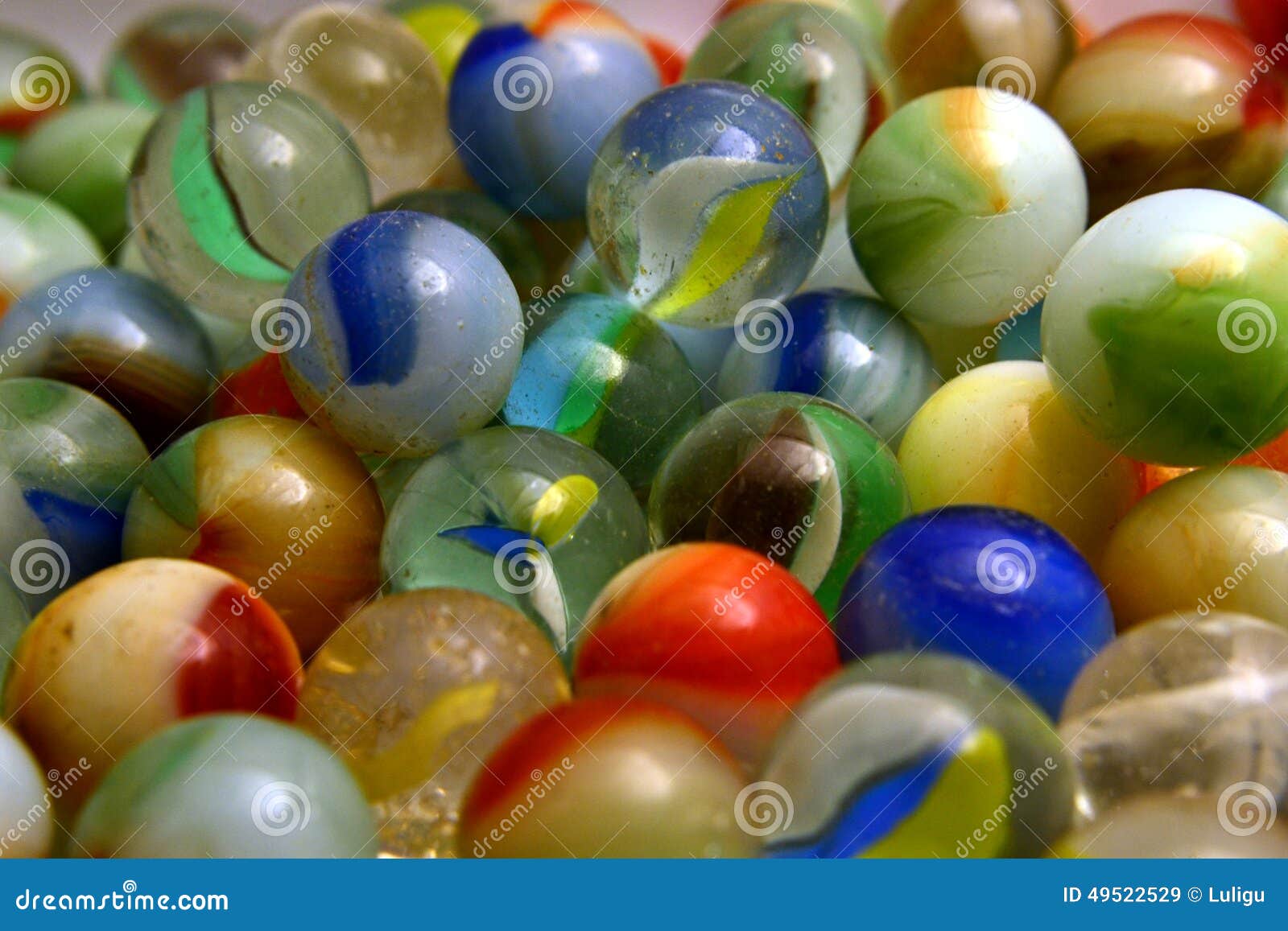 glass colored balls.
