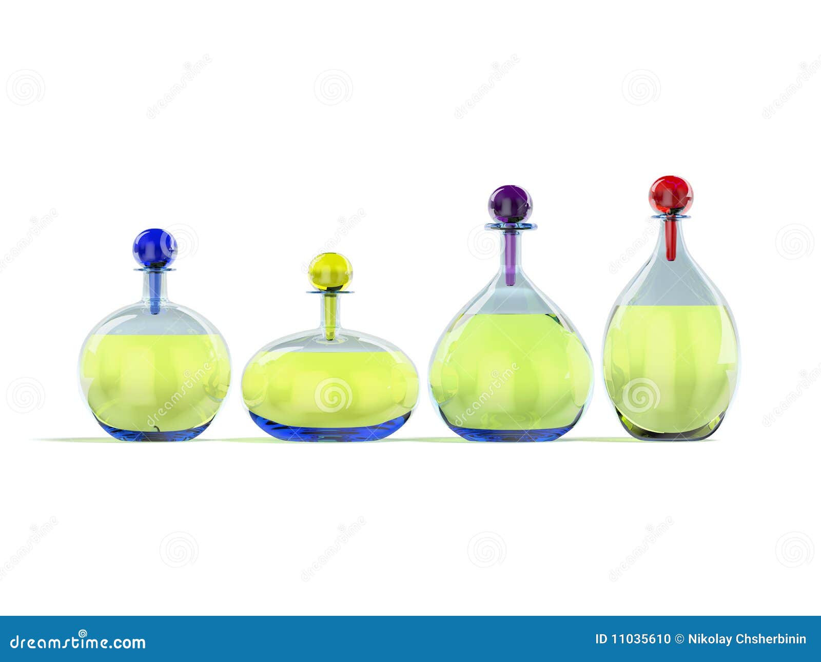 Glass Containers with Liquid Stock Illustration Illustration of