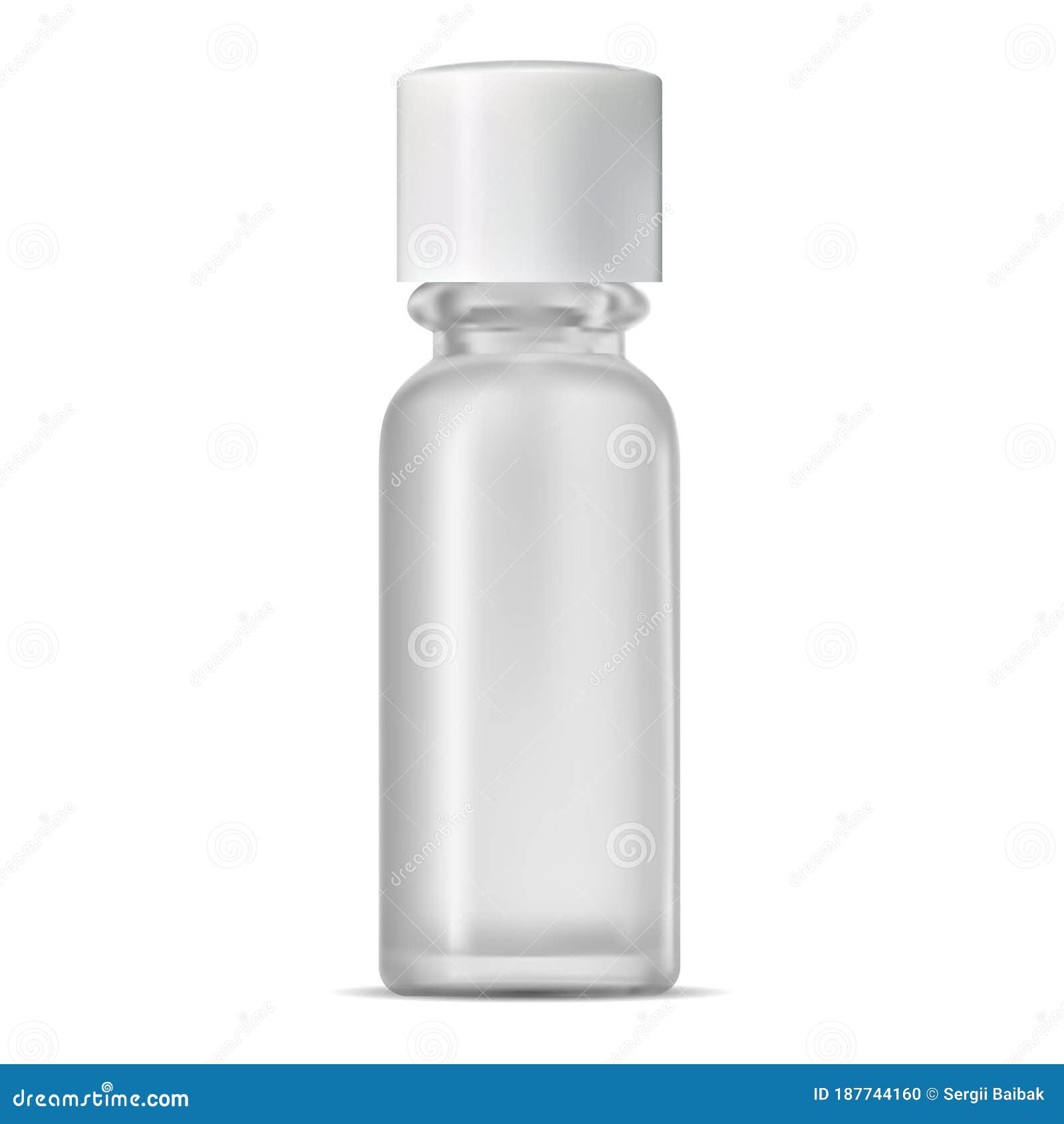 Download Glass Cosmetic Bottle Realistic Transparent Jar Stock Vector Illustration Of Bottle Mock 187744160