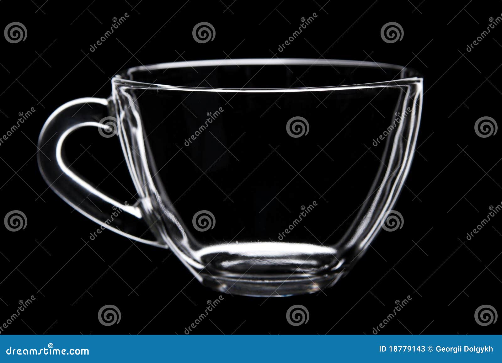 Glass cup on black stock image. Image of transparent 18779143
