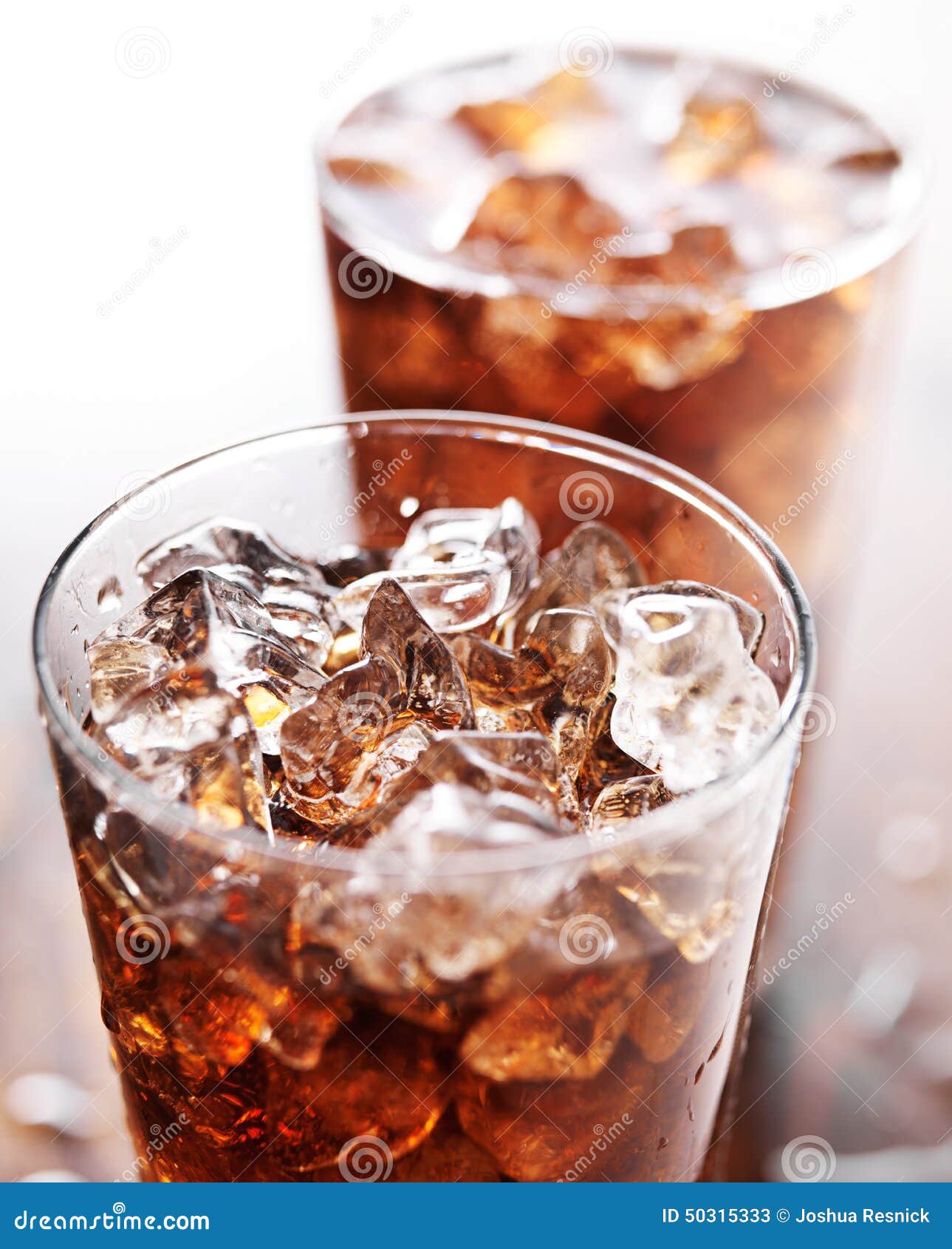 Glass Cup of Cola Soda with Ice Stock Image - Image of brown