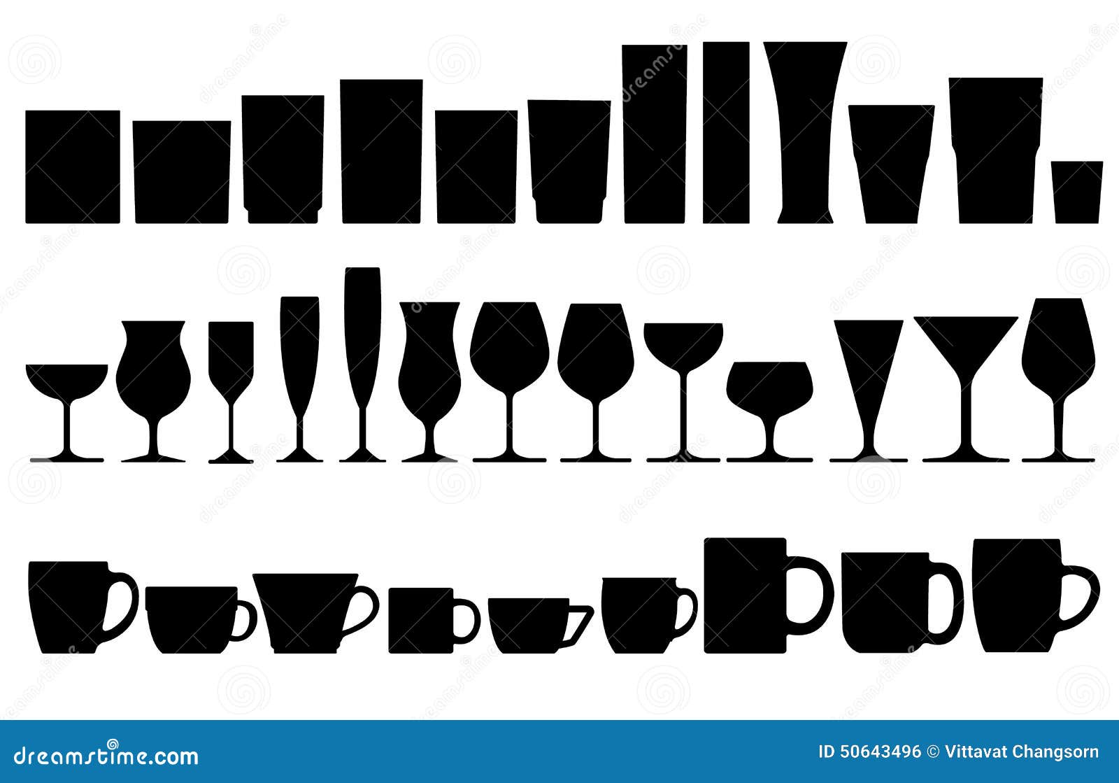 Glass and cup stock vector. Illustration of ware, beer 50643496