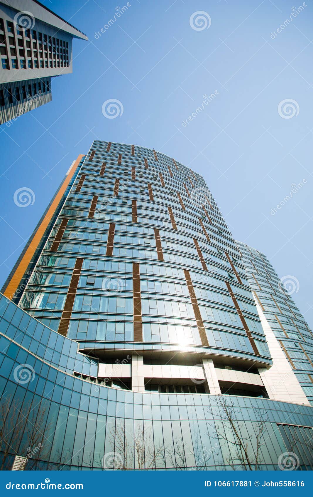 Glass Curtain Wall Construction  Stock Image Image of 