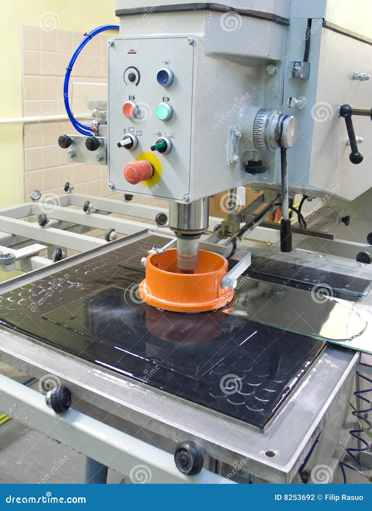 Glass cutting machine stock photo. Image of plant, electrictool 8253692
