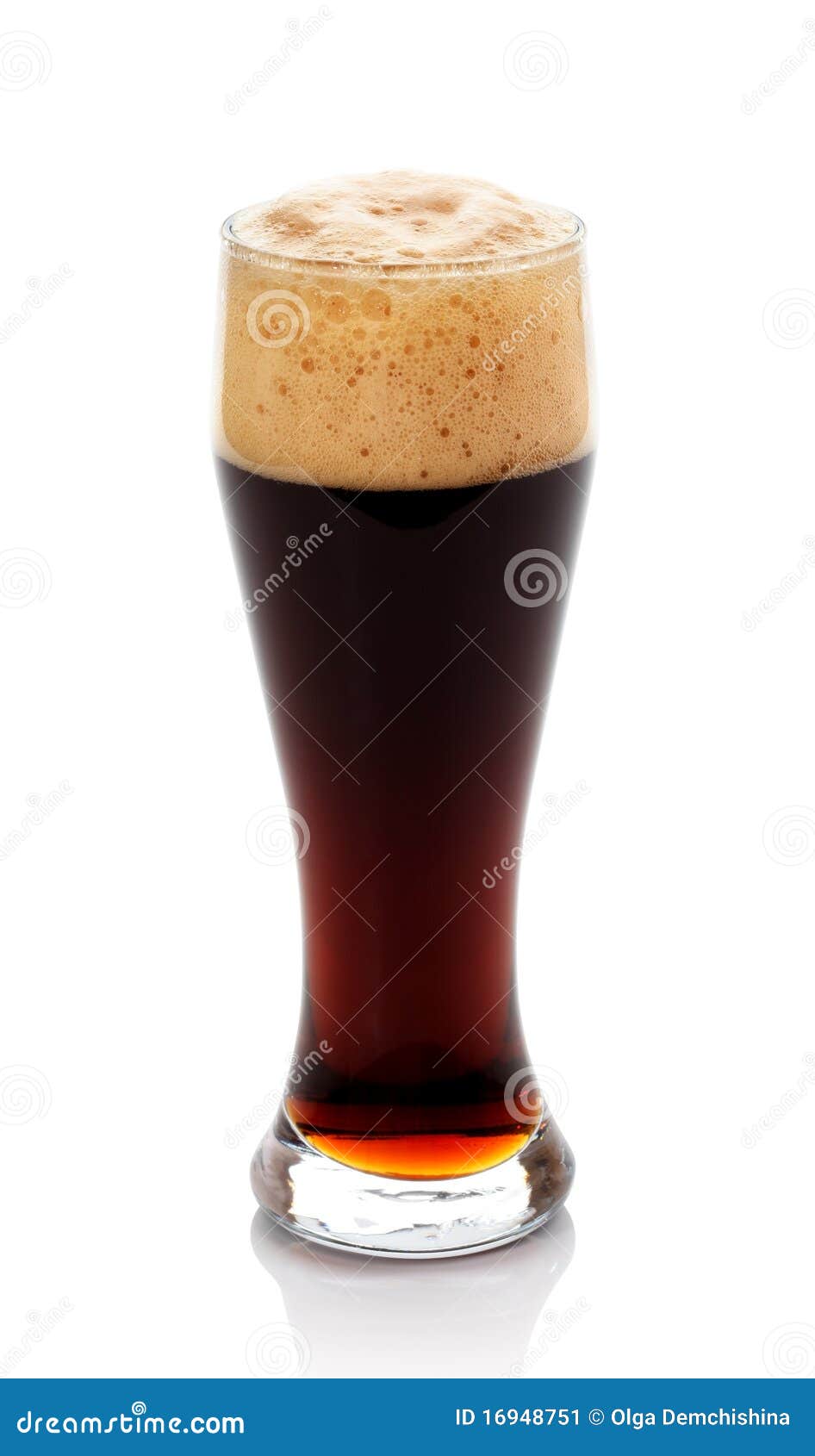 Glass with dark beer stock image. Image of foam, closeup 16948751