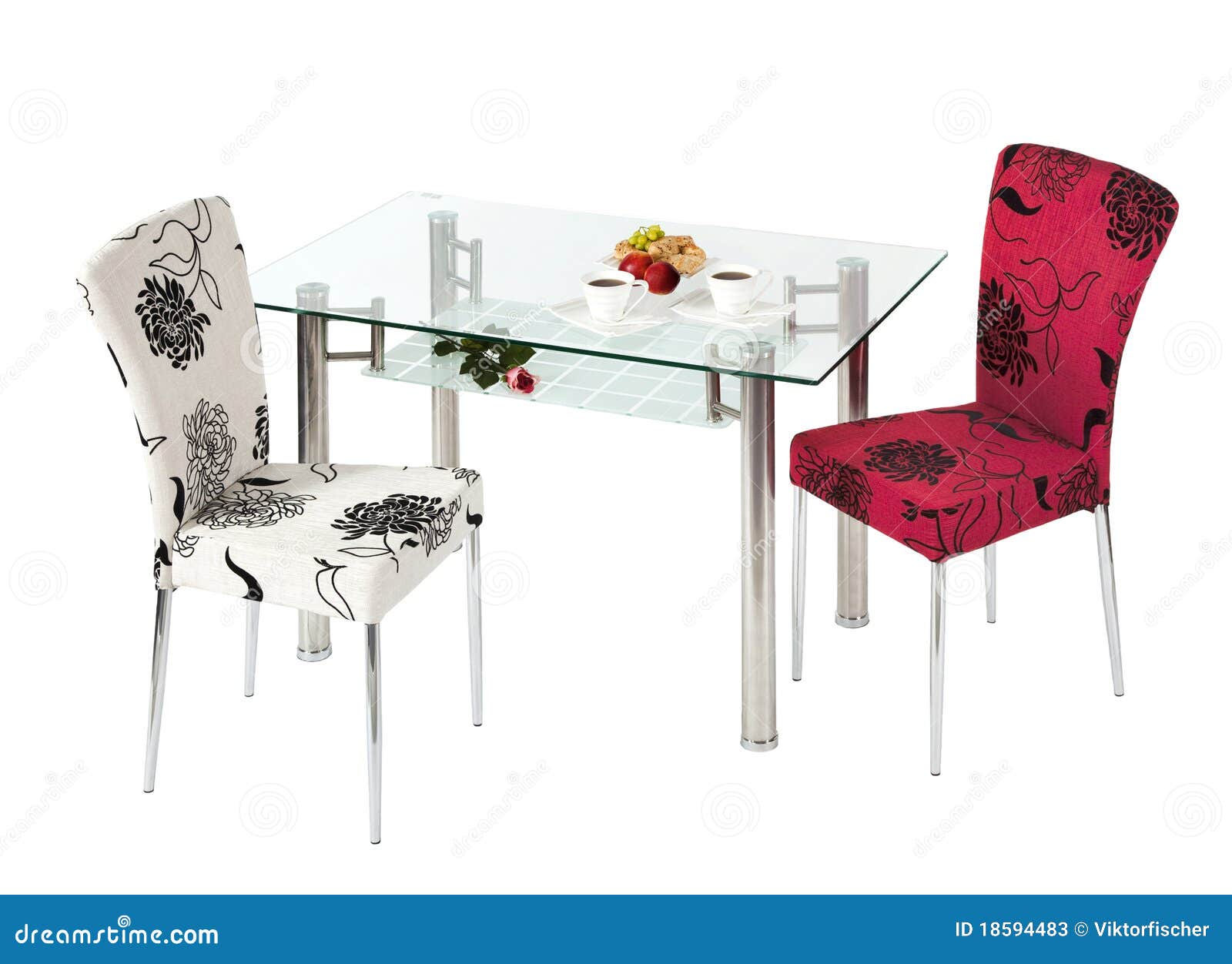 Glass Dining Table and Chairs Stock Image Image of fabric, table