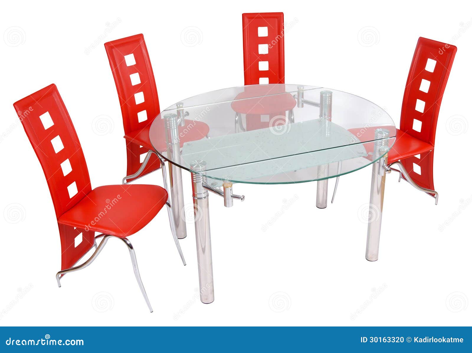 Glass Dining Table and Chairs Stock Photo Image of fruit, design