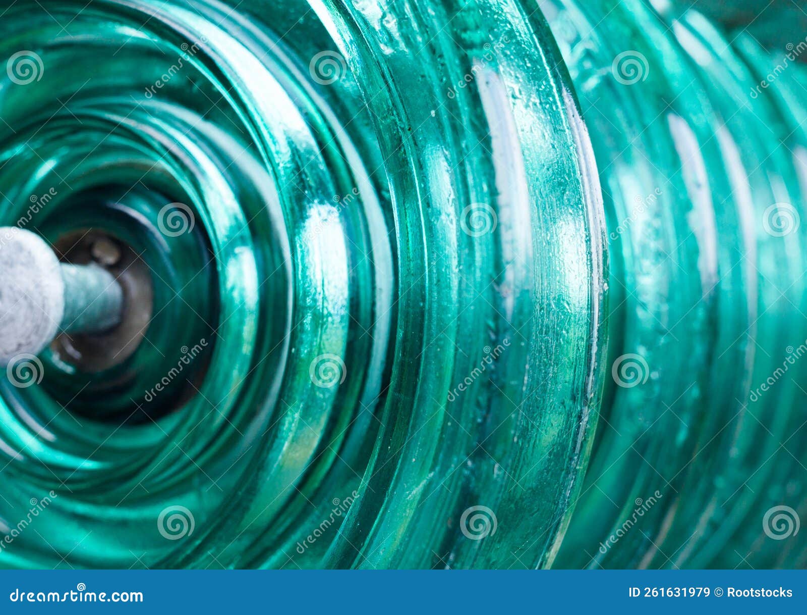 Glass disc insulators stock image. Image of isolation 261631979
