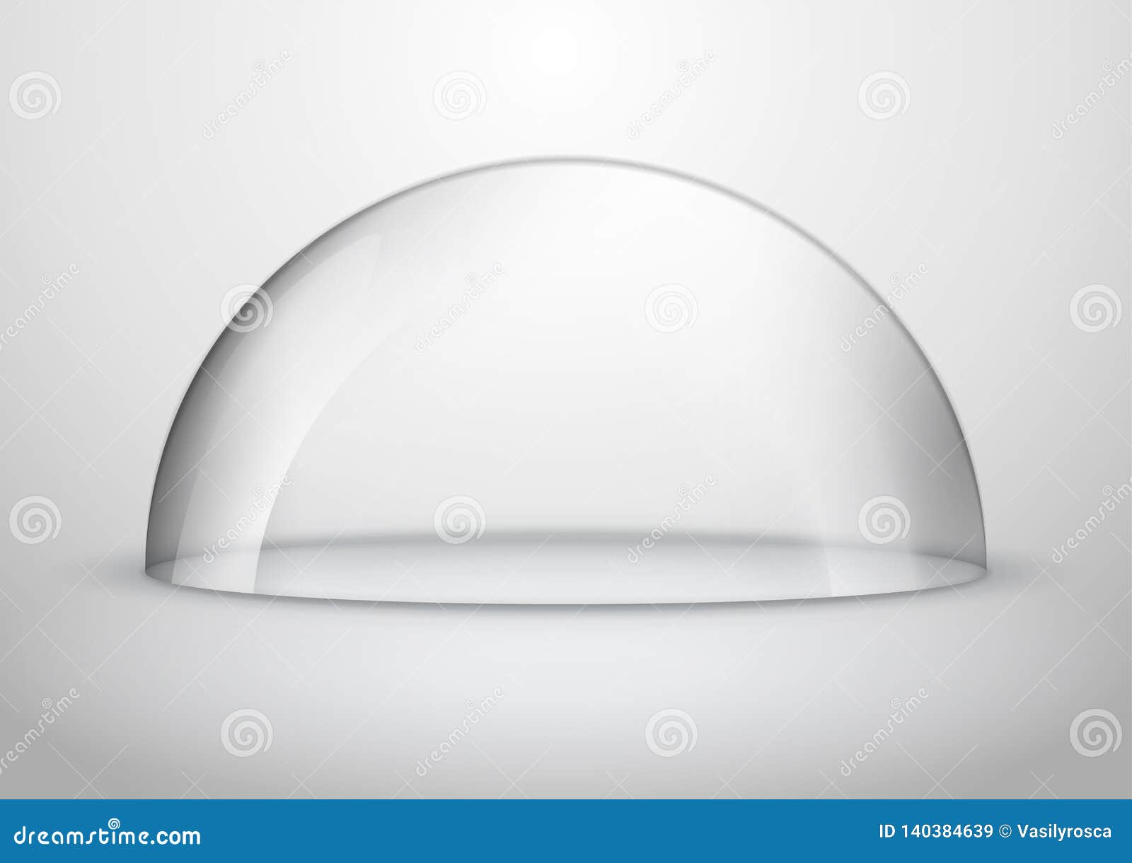 glass dome container mock-up. plastic dome model cover for exhibition . blank  transparent dome