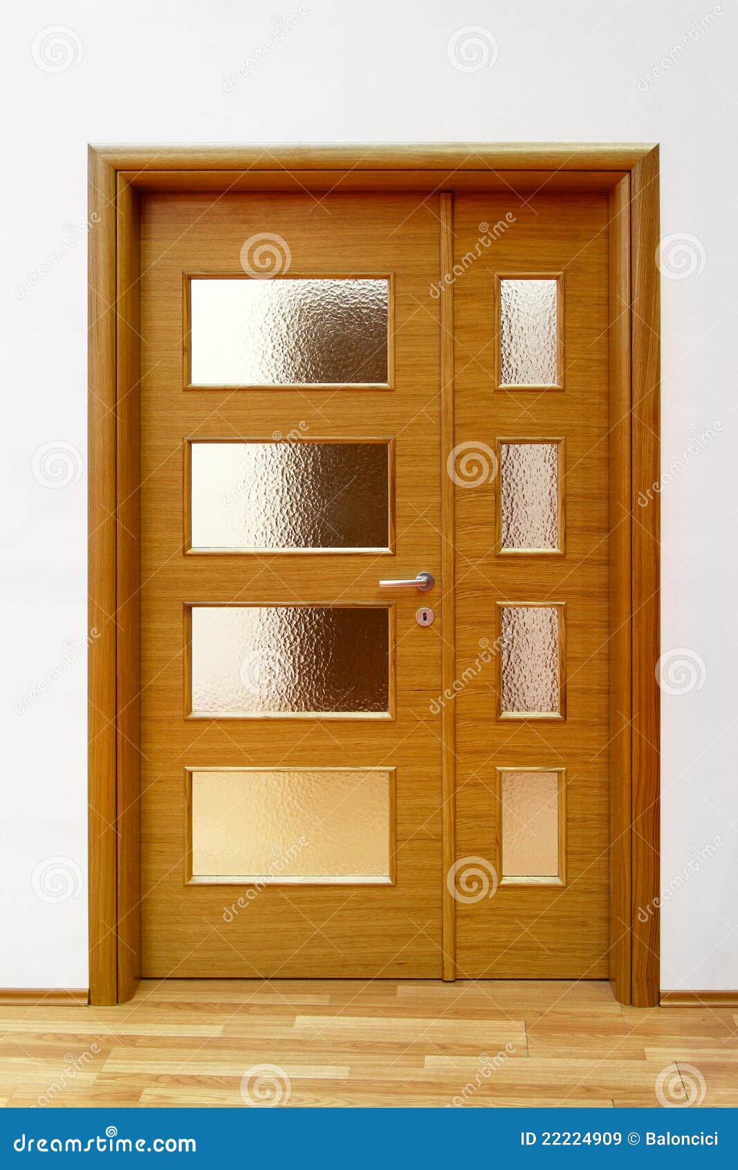 Glass door stock image. Image of doors, interior, wooden 22224909