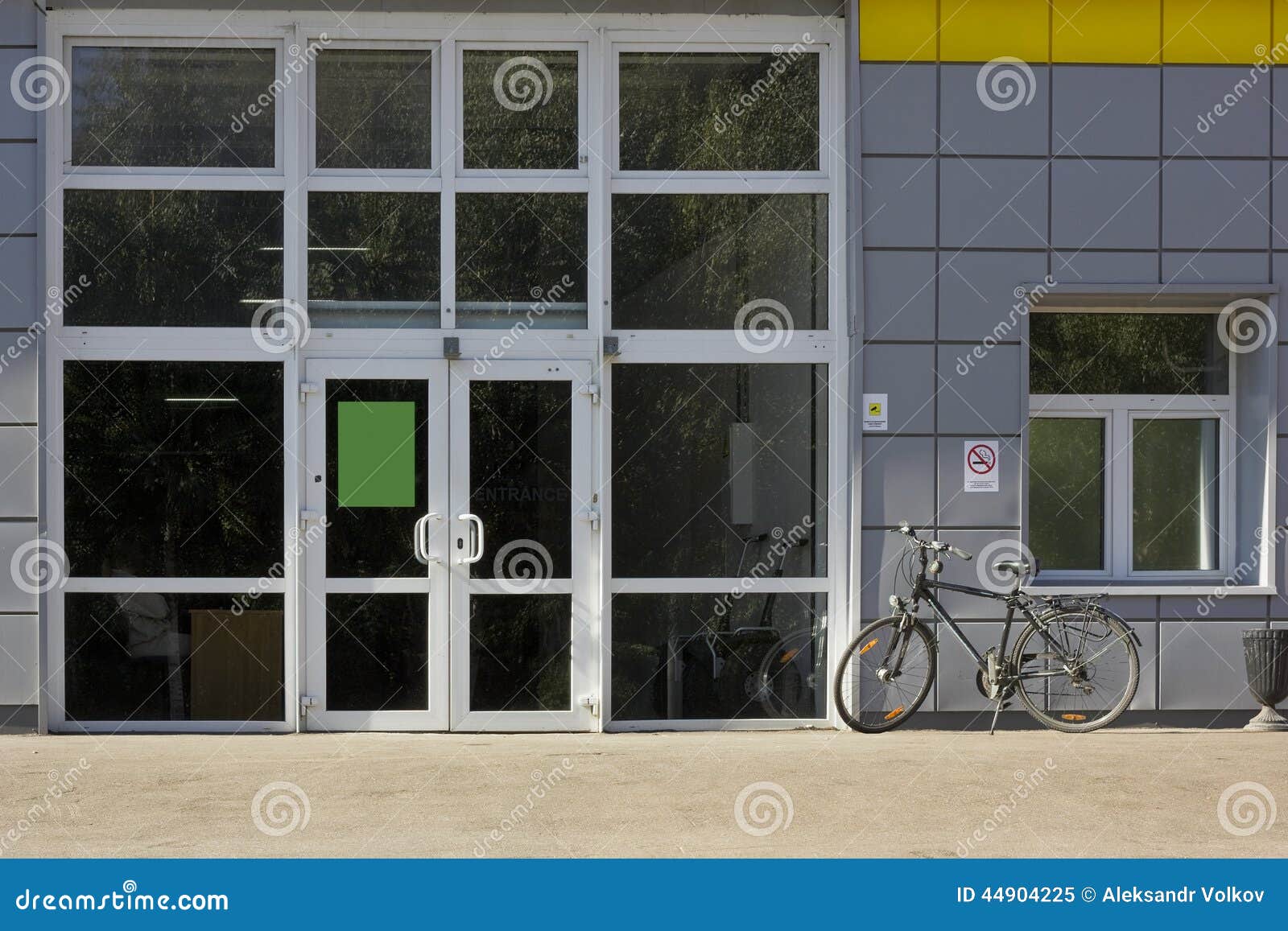 glass entrance to office