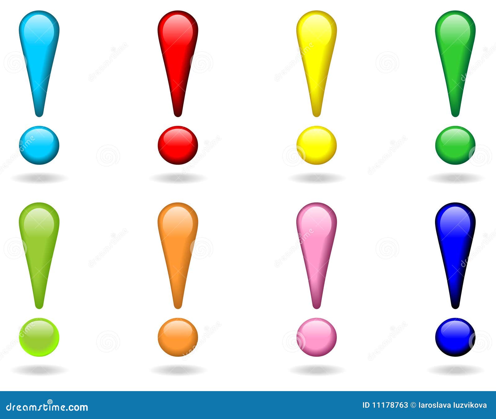 Glass Exclamation Mark Vector Stock Vector - Illustration of button