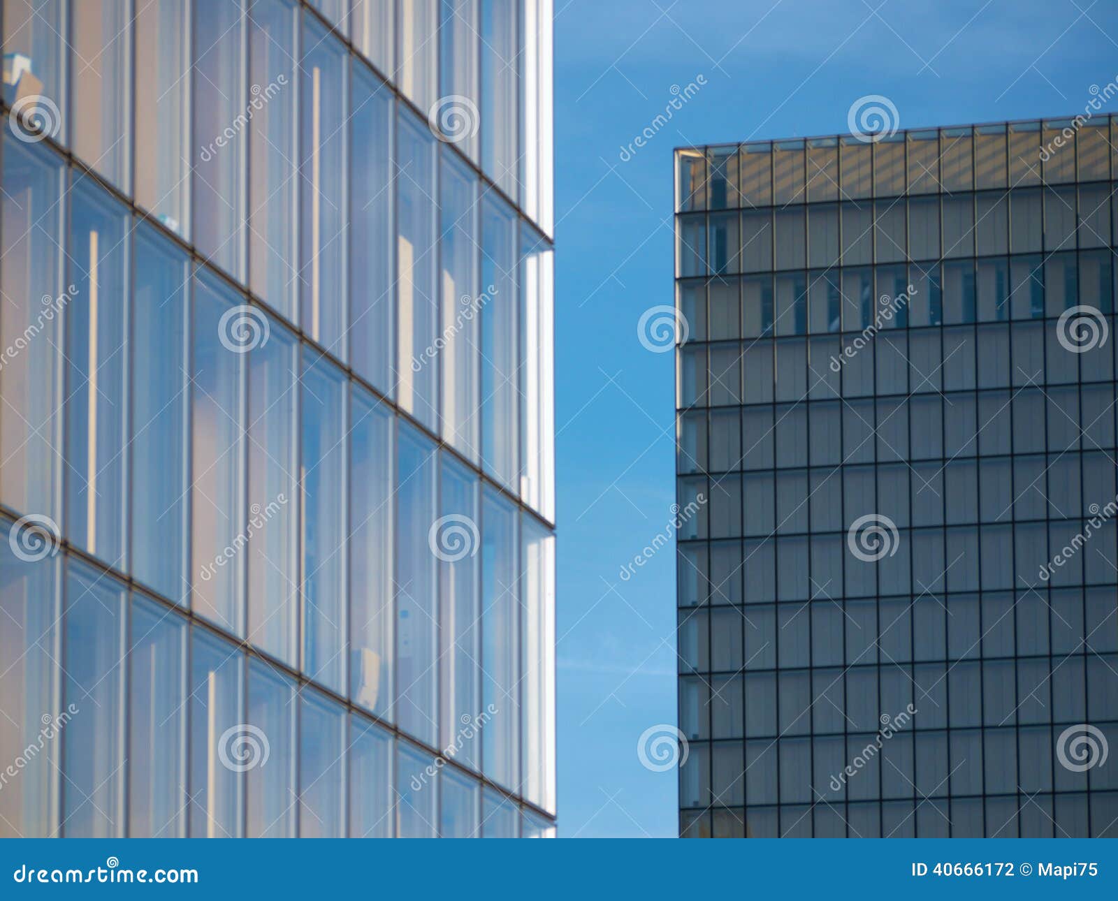 glass facades, facades of glass