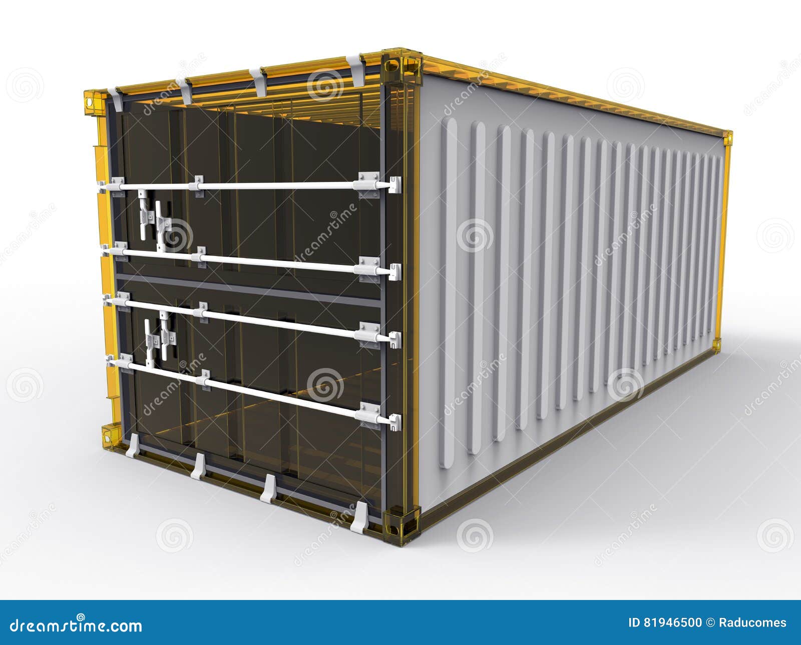 Glass freight container stock illustration. Illustration of commerce