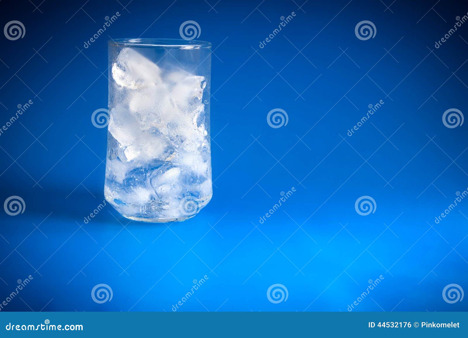 A Glass of Fresh Cool Water and Ice Cubes Stock Photo Image of object