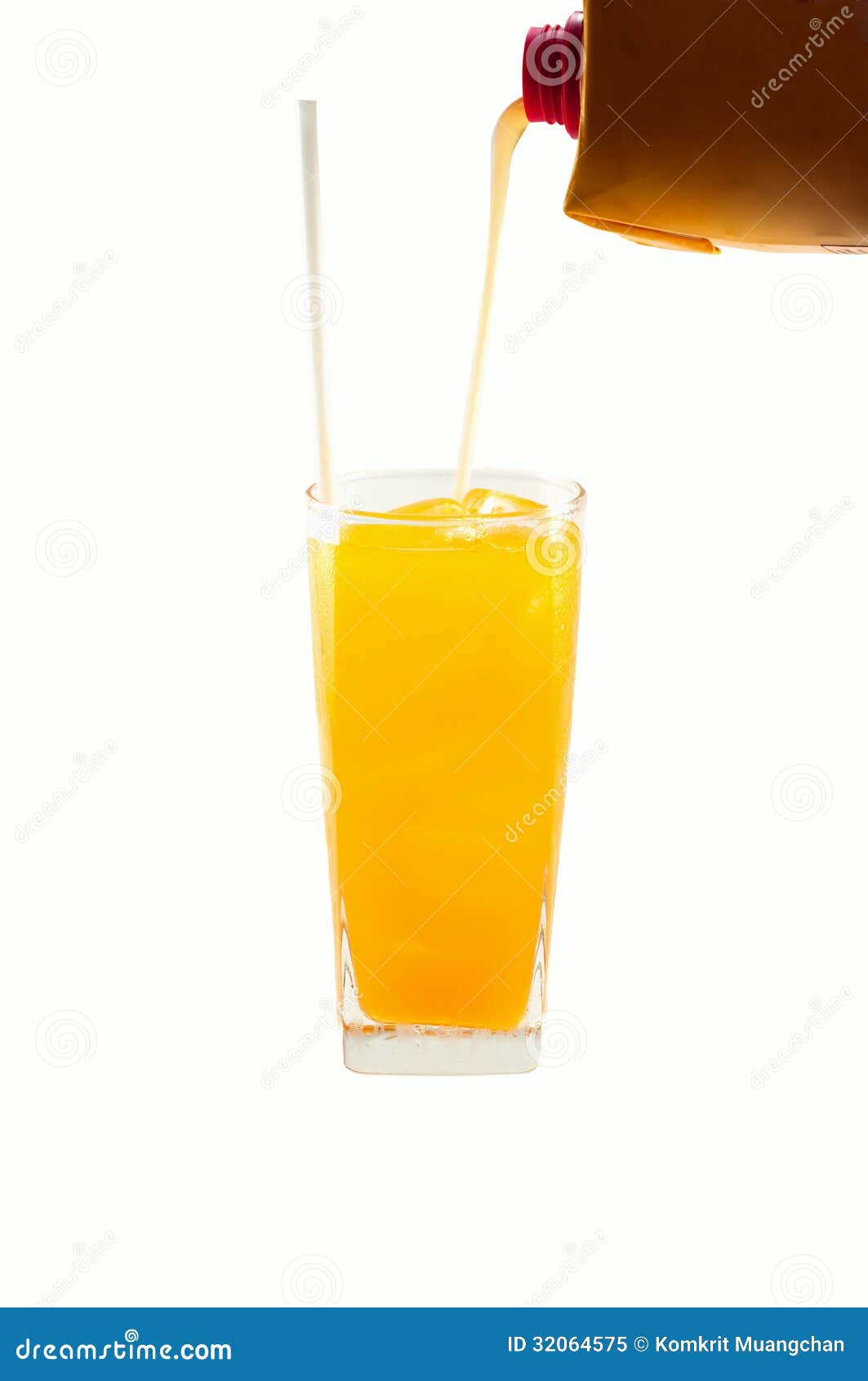 Glass of Freshly Orange Juice Stock Image Image of delicious, fruit