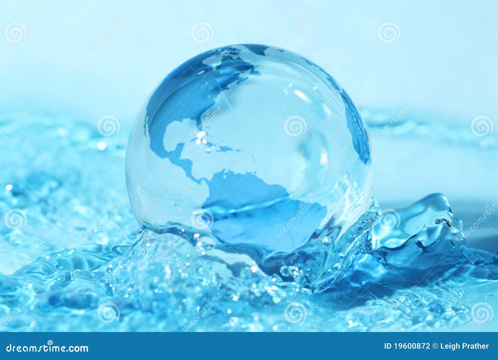 Glass Globe In Water Stock Photography Image 19600872