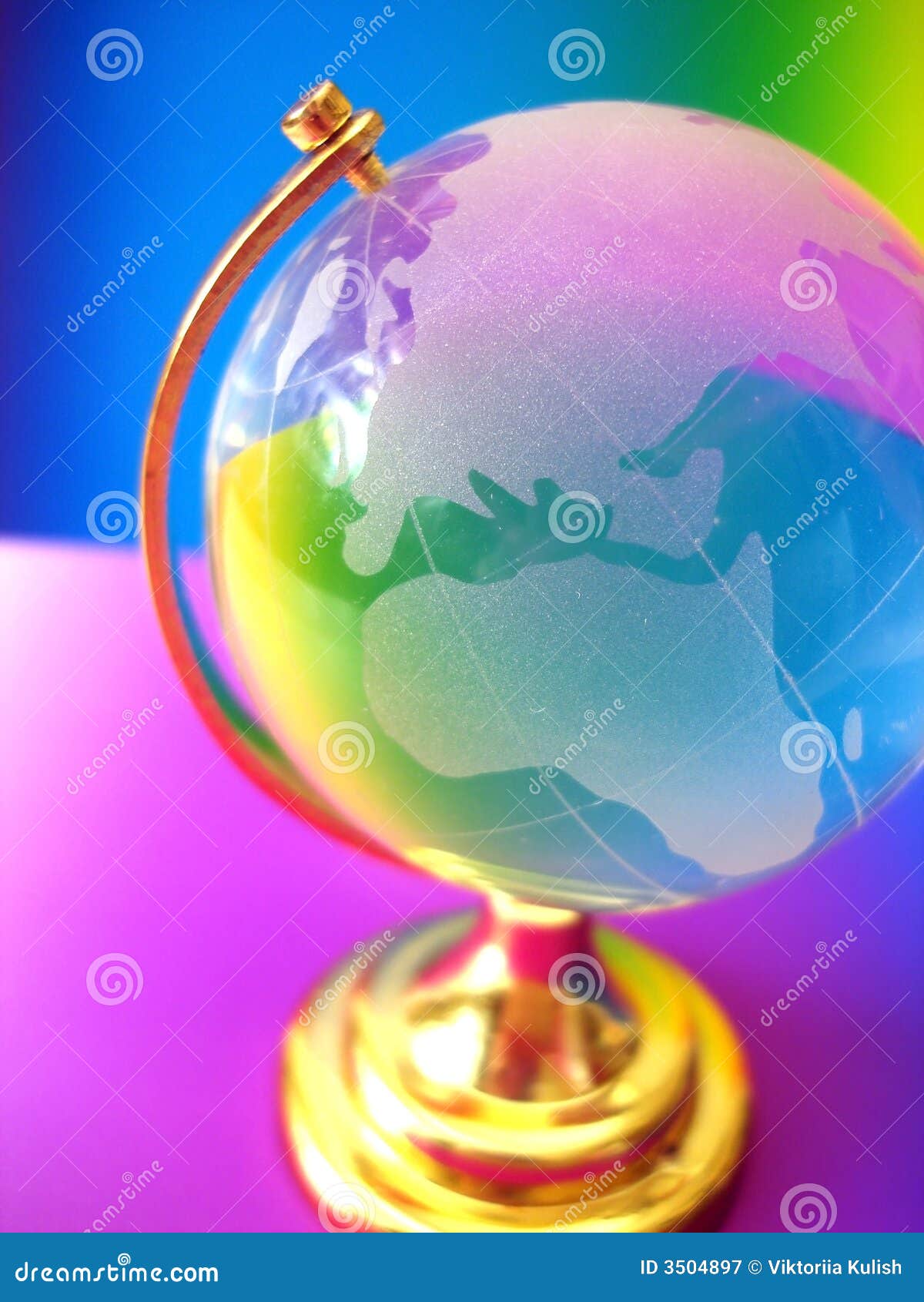 Glass globe of the world stock image. Image of colored 3504897