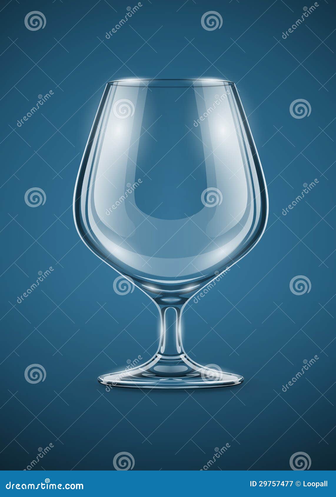 Glass Goblet for Brandy Drinks Stock Vector Illustration of clean