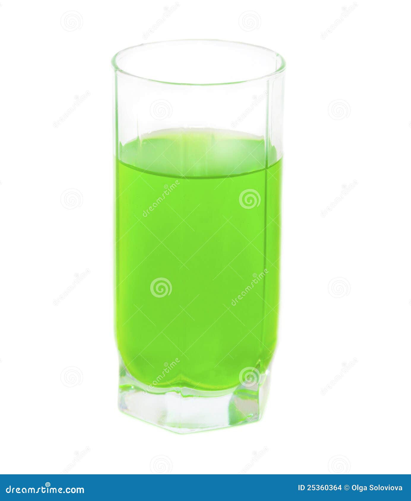 The glass with green water stock photo. Image of setting 25360364