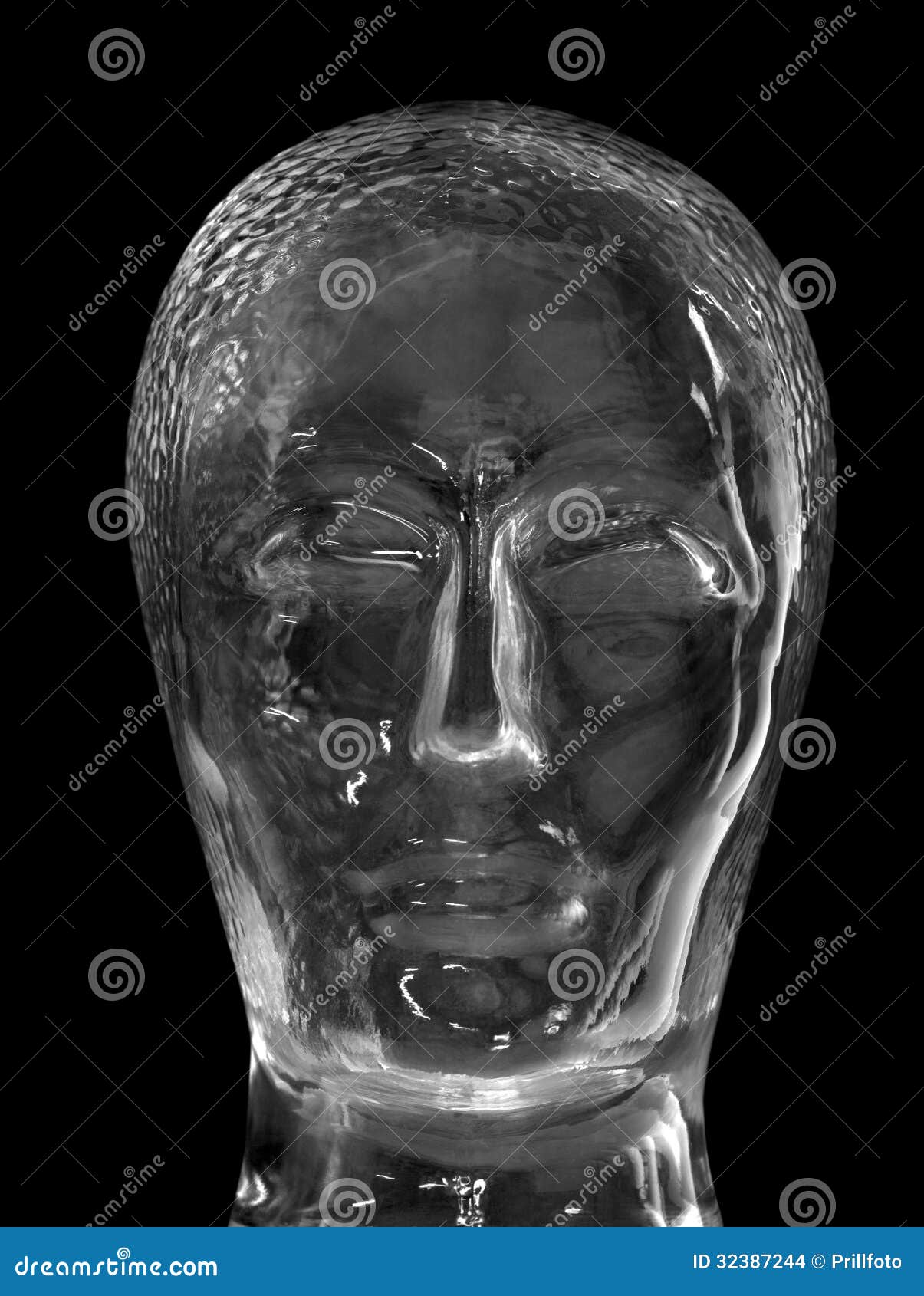 Glass head stock photo. Image of face, hollow, object 32387244