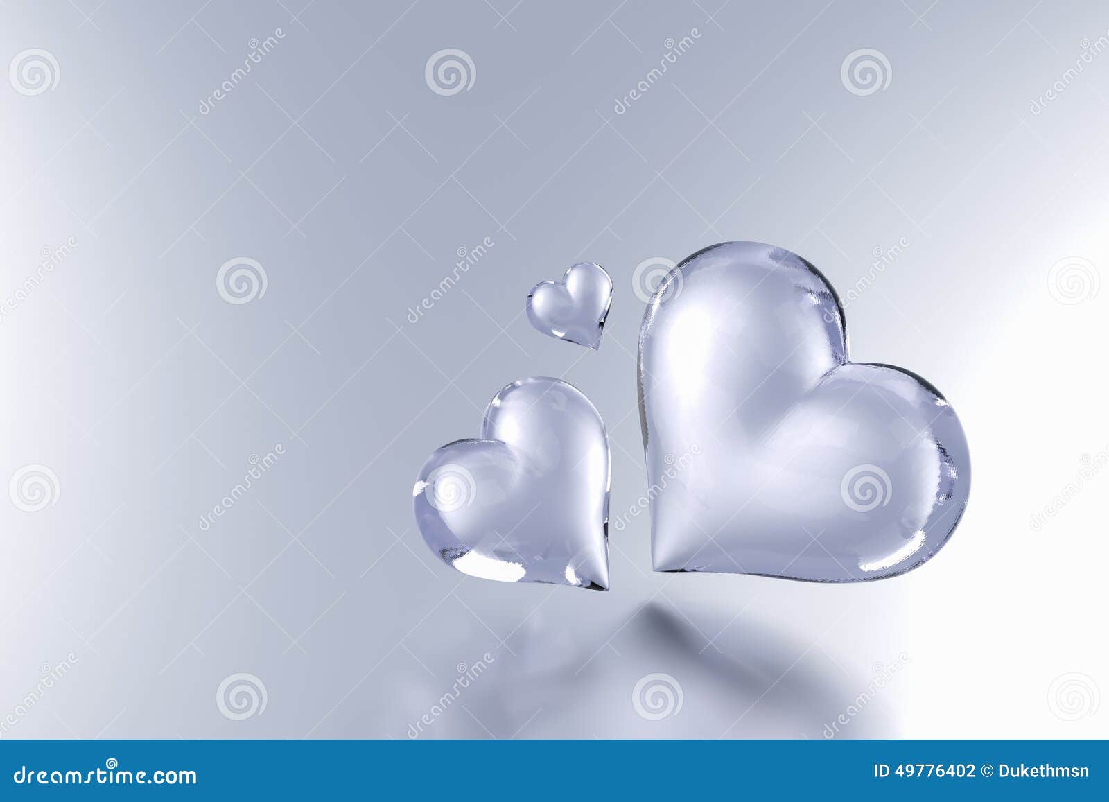 Glass Heart On White Background 3d Stock Illustration 489691549
