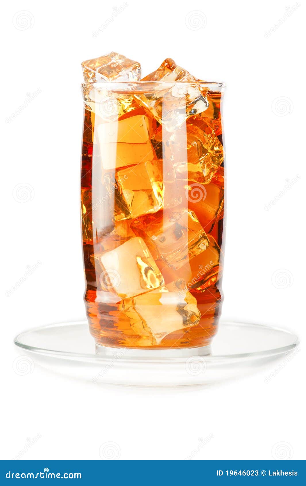Glass of Iced Tea with Ice Cubes Stock Image Image of food, liquid