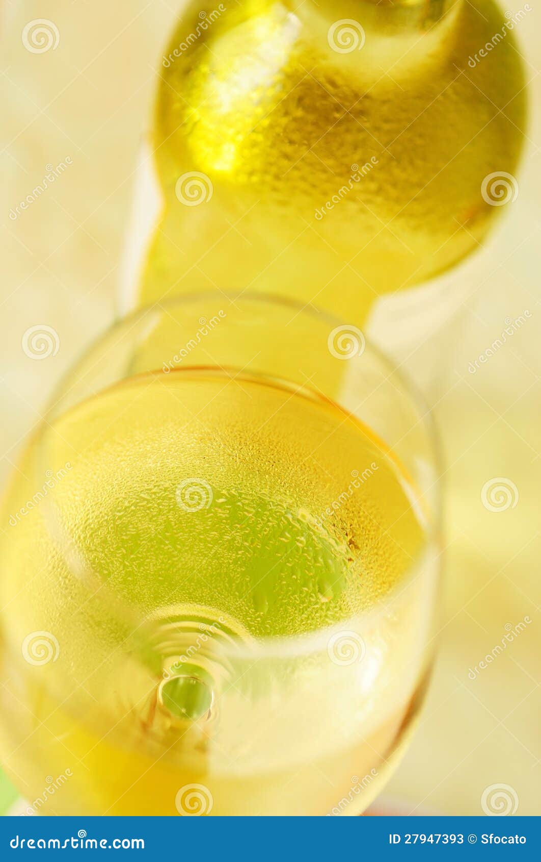 Glass of Italian White Wine Stock Image Image of background