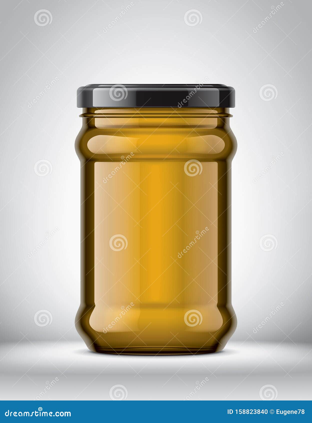 Glass Jar on Background stock vector. Illustration of hohey - 158823840