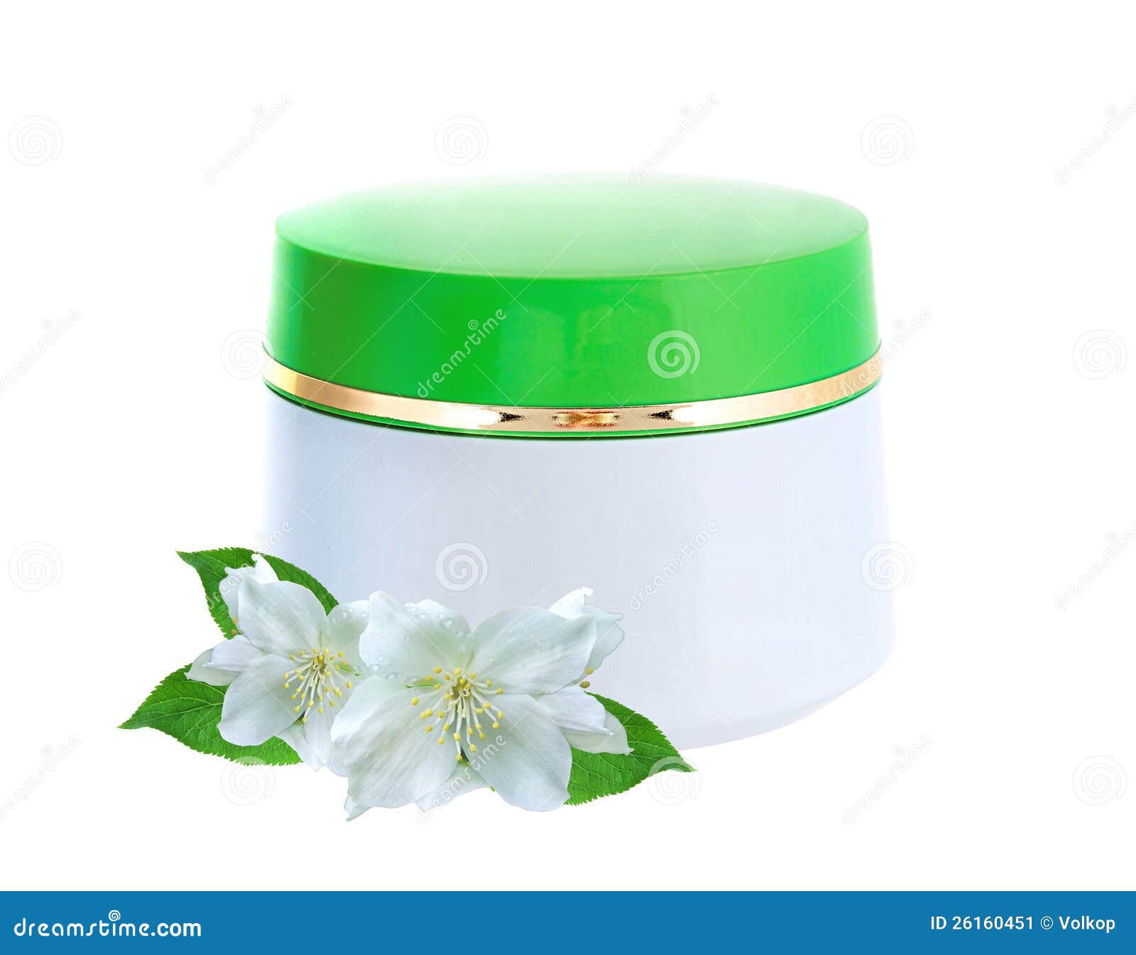 Glass Jar of Face Cream and Jasmine Flowers Stock Image Image of