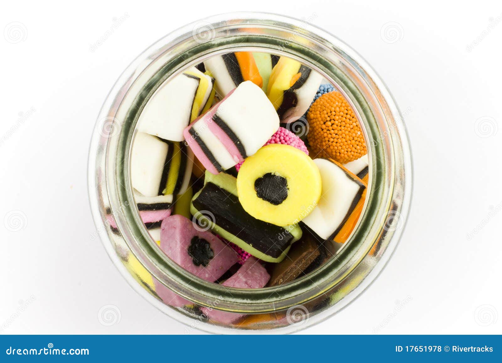 Glass Jar Filled with Liquorice Candy Stock Photo Image of container